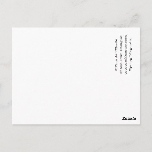 Spring Magnolia Briefkaart (Achterkant)