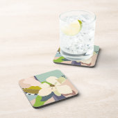 Spring Magnolia Color Blocks Florist Bier Onderzetter (Rechterzijde)