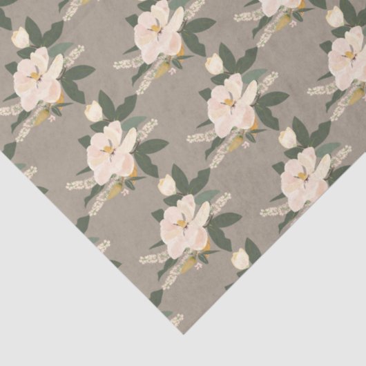 Spring Magnolia Flower Bouquet Tissuepapier (Detail)