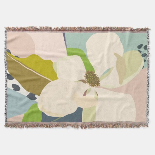 Spring Magnolia kleur blokken bloemist Deken (Voorkant)