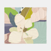 Spring Magnolia kleur blokken bloemist Fleece Deken (Voorkant (Horizontaal))