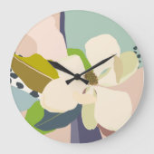 Spring Magnolia kleur blokken bloemist Grote Klok (Voorkant)