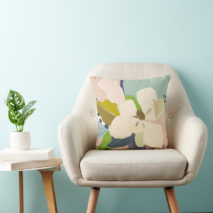 Spring Magnolia kleur blokken bloemist Kussen