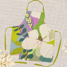 Spring Magnolia kleur blokken bloemist Schort