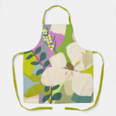 Spring Magnolia kleur blokken bloemist Schort (Voorkant)