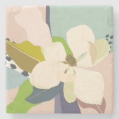 Spring Magnolia kleur blokken bloemist Stenen Onderzetter (Voorkant)