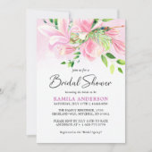 Spring Magnolia Waterverf Vrijgezellenfeest Kaart (Voorkant)