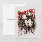Spring Magnolias Briefkaart (Voorkant / Achterkant)