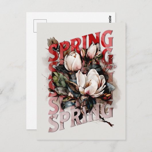 Spring Magnolias Briefkaart (Voorkant / Achterkant)