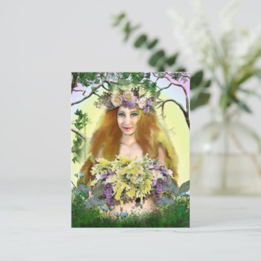 Spring Maiden Briefkaart (Staand voorkant)