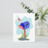 Spring Mailbox Airmail Briefkaart (Staand voorkant)