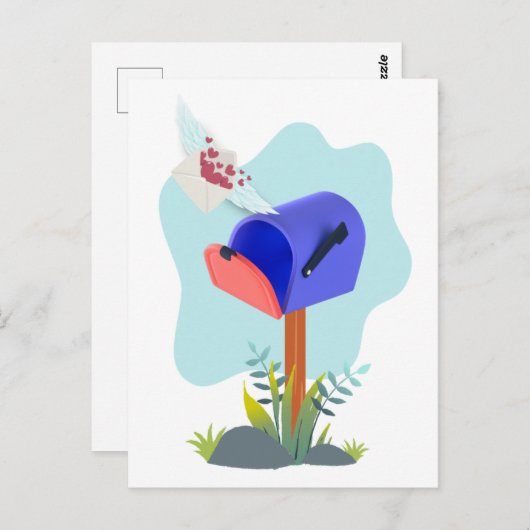 Spring Mailbox Airmail Briefkaart (Voorkant / Achterkant)