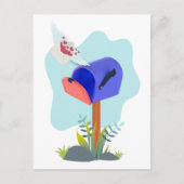 Spring Mailbox Airmail Briefkaart (Voorkant)