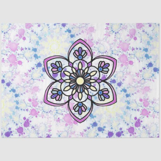 Spring Mandala B Weefselpapier Tissuepapier (Voorkant)