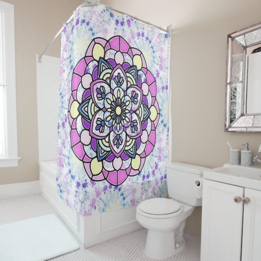 Spring Mandala douchegordijn (In situ)