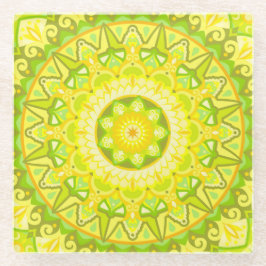 Spring Mandala Glazen Onderzetter