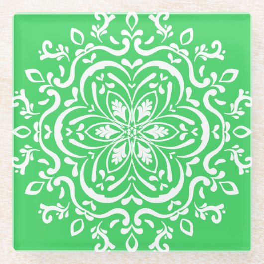 Spring Mandala Glazen Onderzetter (Voorkant)