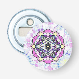 Spring Mandala knop flesopener Button Flesopener