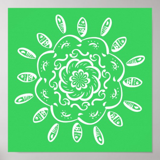 Spring Mandala Poster (Voorkant)