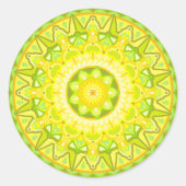 Spring Mandala Ronde Sticker (Voorkant)