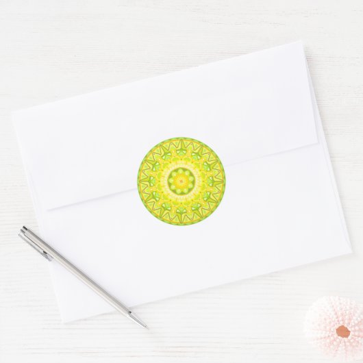 Spring Mandala Ronde Sticker (Envelop)