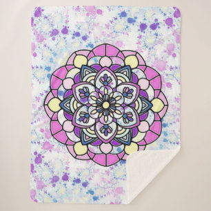 Spring Mandala Sherpa Blanket Deken