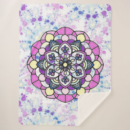 Spring Mandala Sherpa Blanket Sherpa Deken
