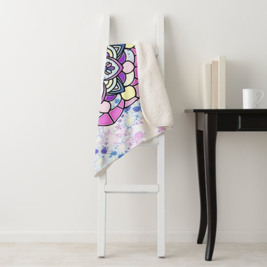 Spring Mandala Sherpa Blanket Sherpa Deken (In situ)