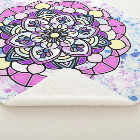 Spring Mandala Sherpa Blanket Sherpa Deken (3/4)