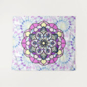 Spring Mandala Tapestry Wandkleed (Voorkant (horizontaal))
