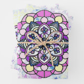 Spring Mandala Wrapping Paper Flat Sheet Set van 3 (In situ)
