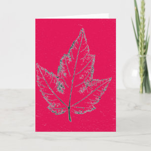"Spring Maple on Hot Pink" Wenskaart land Kaart