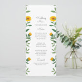 Spring Marigold Floral Wedding Menu (Staand voorkant)