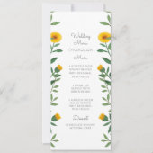 Spring Marigold Floral Wedding Menu (Voorkant)