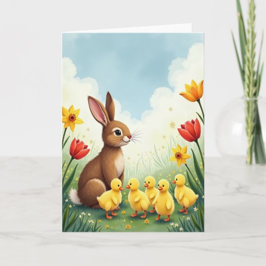 Spring Meadow Animal Card Kaart (Voorkant)