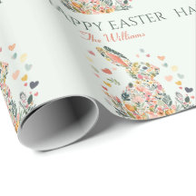 Spring Meadow Bunny Wrapping Paper