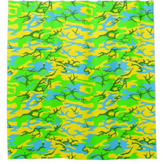 Spring Meadow Camo Douchegordijn (Voorkant)