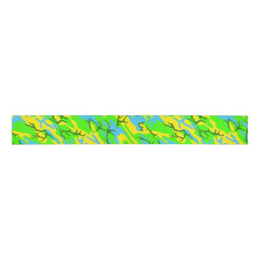 Spring Meadow Camo Grosgrain Lint (Voorkant)