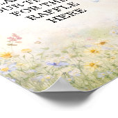 Spring Meadow Diaper Raffle Wildflower Sign Poster (Hoek)