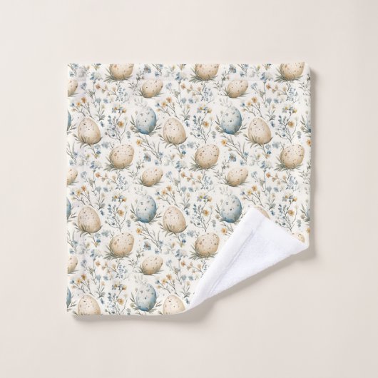 Spring Meadow Egg Pattern Bad Handdoek (Wasdoekje)