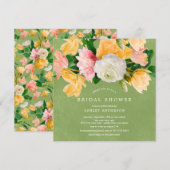 Spring Meadow Floral Bridal Shower Invitation Kaart (Voorkant / Achterkant)