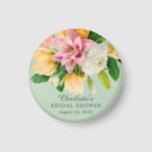 Spring Meadow Floral Vrijgezellenfeest Magnet<br><div class="desc">Een prachtig floreel vrijgezellenfeest met een prachtige,  roze,  gele en witte pekel op een groene achtergrond. Draai ons ontwerp om een coördinerende florale rug te uitzichten voor een extra speciale aanraking.</div>