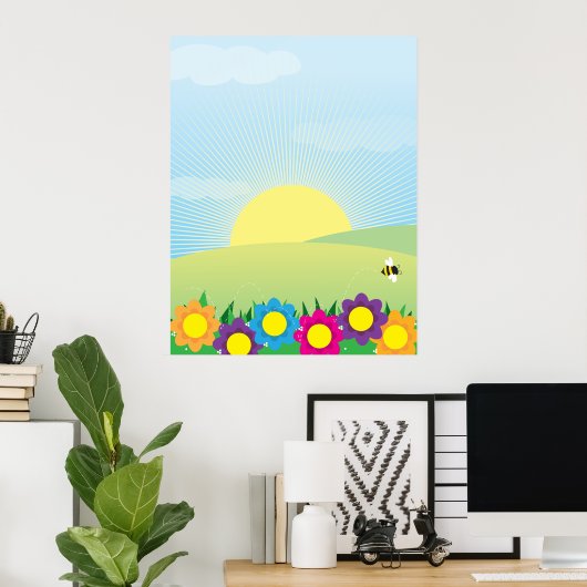 Spring Meadow Poster (Thuiskantoor)