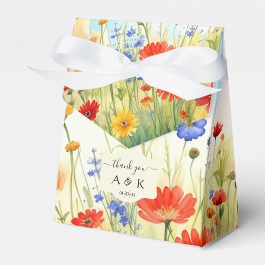 Spring Meadow Wildflower Favor Box Bedankdoosjes (Voorkant Zijde)