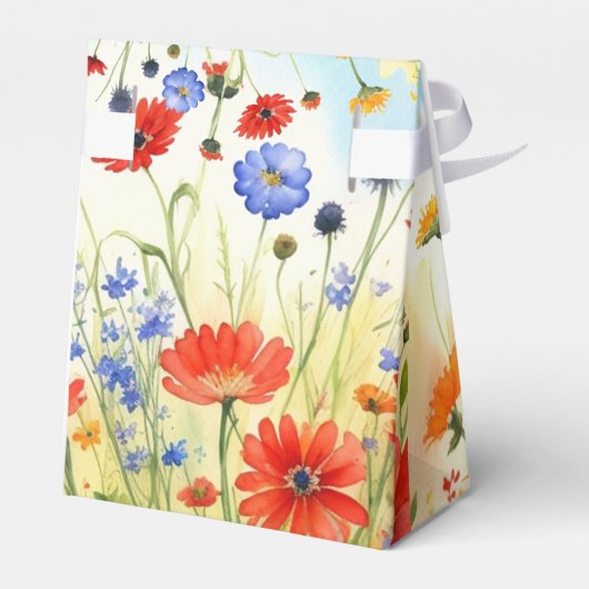Spring Meadow Wildflower Favor Box Bedankdoosjes (Achterkant)