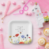 Spring Meadow Wildflower Papieren Bordje (Feest)