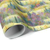 Spring Meadow Wildflower Waterverf Cadeaupapier (Rol Hoek)