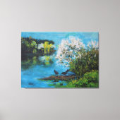 Spring-meer Canvas Afdruk (Voorkant)