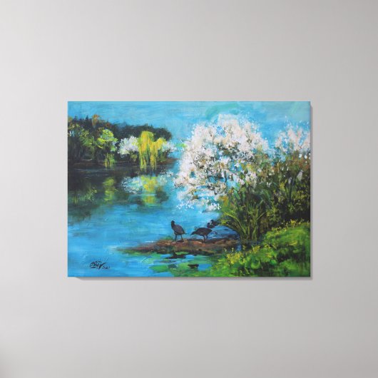 Spring-meer Canvas Afdruk (Voorkant)
