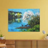 Spring-meer Canvas Afdruk (Insitu (Woonkamer))